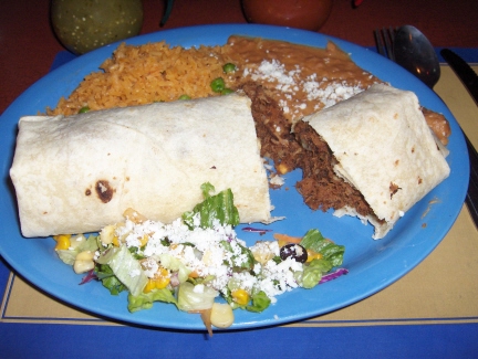 Carne seca burro at El Charro