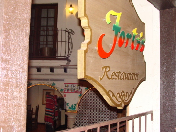 Looking over the balcony to the main dining room