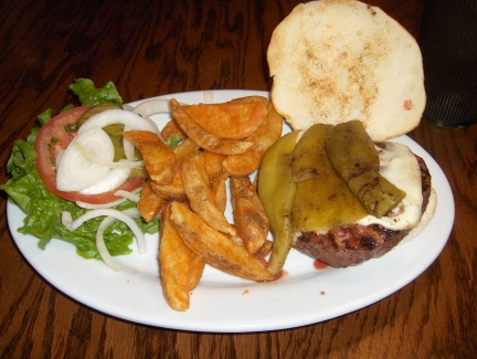 Steakburger with Green Chile and Cheese