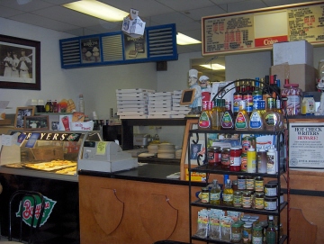 The entire menu fits on a board behind the counter