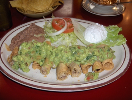 Chicken flautas at Julio's