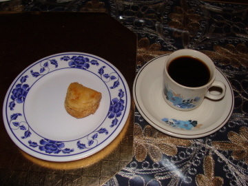 Baklava and Arabic coffee