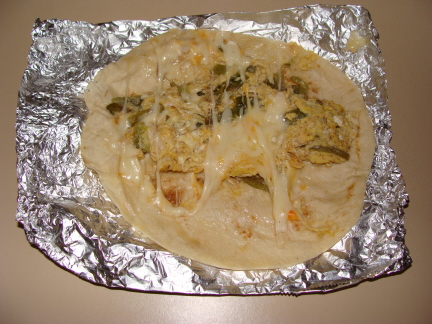 Burrito with rajas