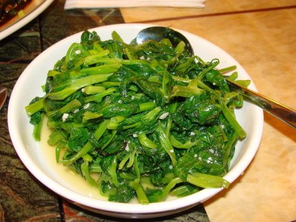 Snow pea leaves