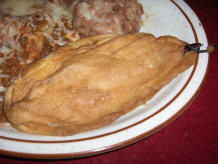Chope's serves a locally grown chile relleno