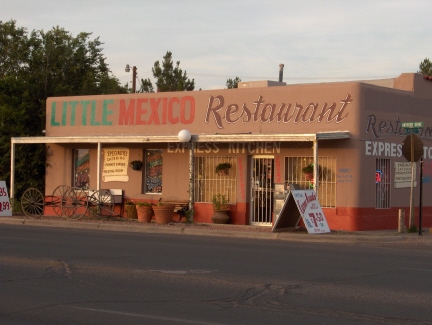 Little Mexico Restaurant one block north of the Texas state line