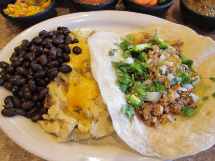 Street taco with chicken