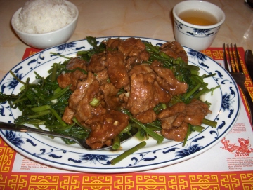 Beef and Chinese broccoli