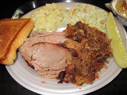 Brisket and pulled pork