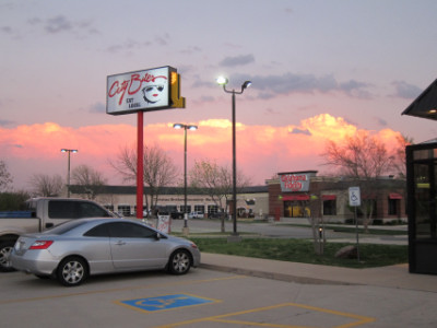 Looking southeast from City Bites at Hefner and Rockwell