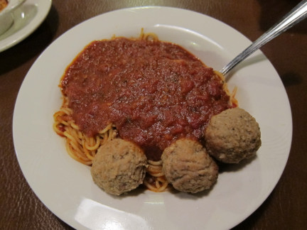 Spaghetti and meatballs