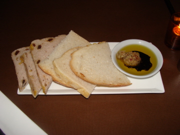Bread served as an appetizer