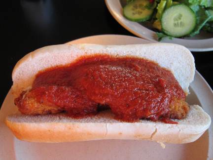 Chicken parmesan sandwich