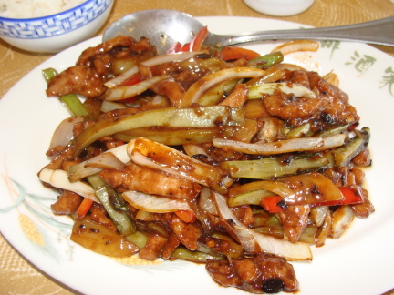 Shredded pork with preserved vegetables