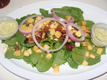 Bacon spinach salad