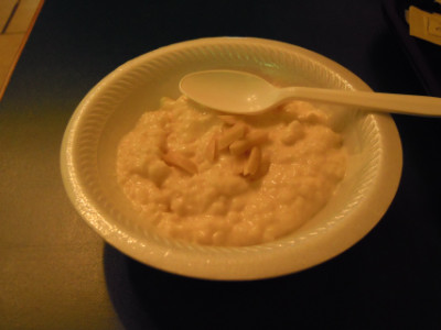 Rice pudding for dessert