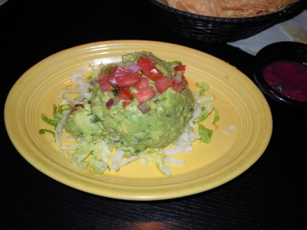 Guacamole served as an appetizer