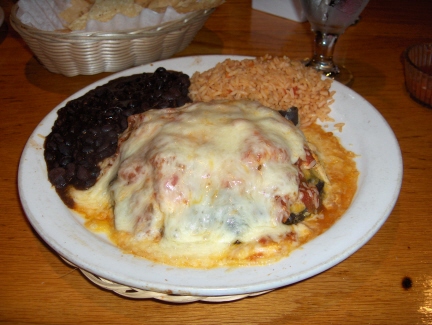 Blue corn enchiladas