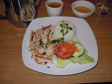 Grilled chicken rice platter