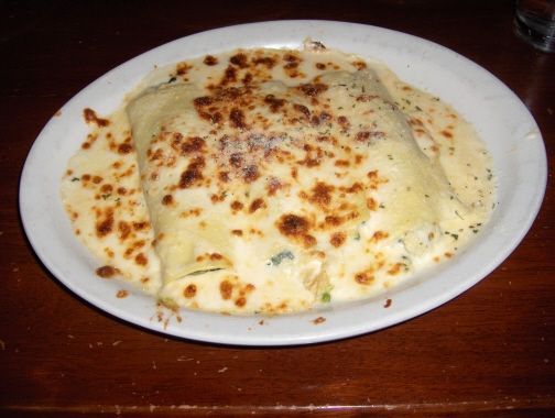 Canneloni with Alfredo Sauce