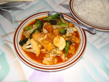 Red curry with vegetables