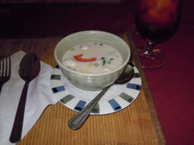 Chicken coconut soup