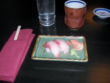 Yellowtail sushi